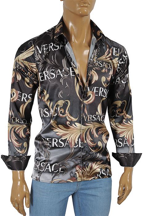 men's versace dress shirts|Versace fitted shirts for men.